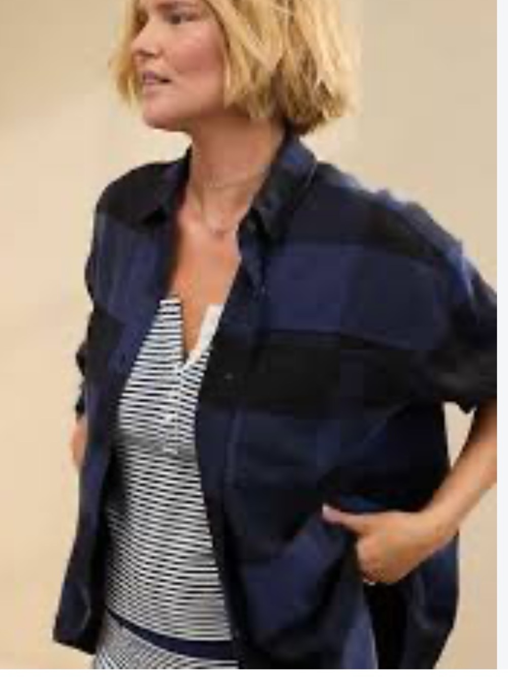 AERIE ANYTIME FAVE FLANNEL BUTTON DOWN SHIRT